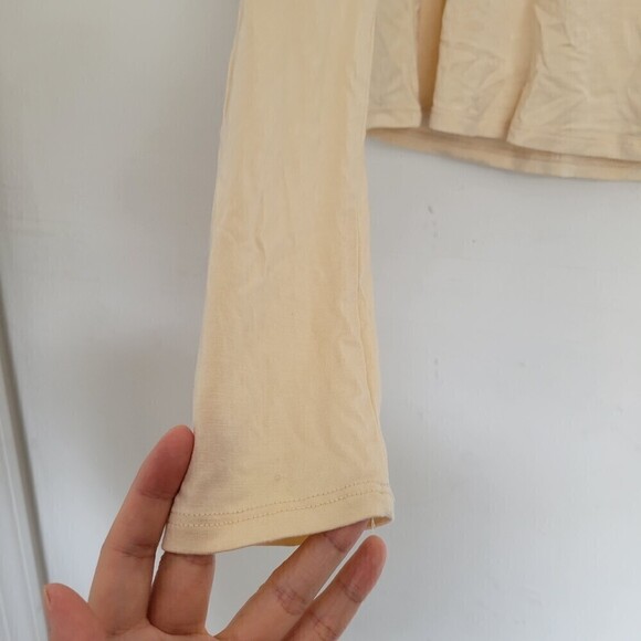 Rachel Pally Beige Cream Tan Turtleneck Modal Long Sleeve Top Size Small - Picture 5 of 11